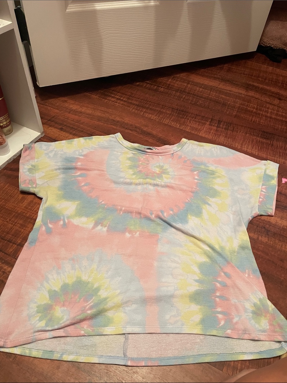 Tie-Dye Short Sleeve Tee - Pastel Pink, Blue & Yellow